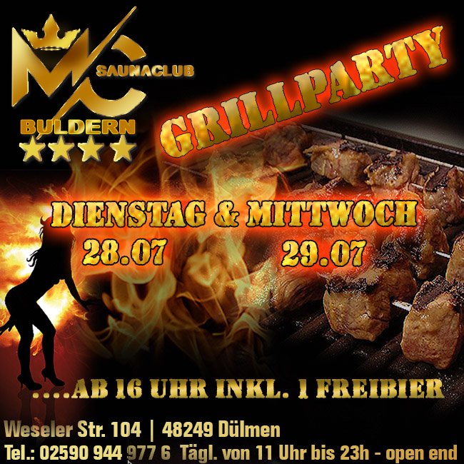 2 Tage Grillparty im Saunaclub Buldern